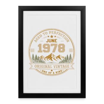 Vintage June 1978 - Original Perfection June 1978 - Framed poster (27 × 37 cm) - black - Front