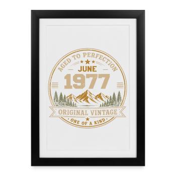 Vintage June 1977 - Original Perfection June 1977 - Framed poster (27 × 37 cm) - black - Front
