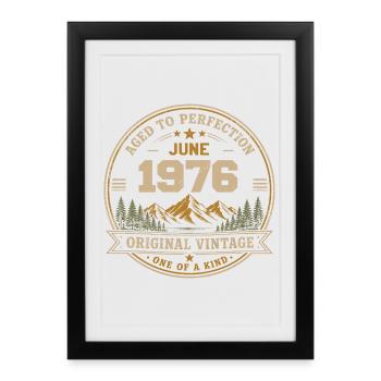 Vintage June 1976 - Original Perfection June 1976 - Framed poster (27 × 37 cm) - black - Front