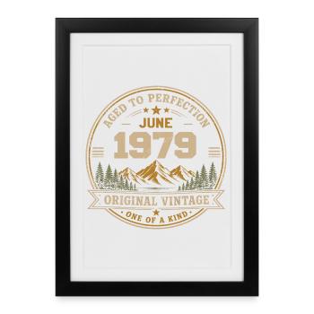 Vintage June 1979 - Original Perfection June 1979 - Framed poster (27 × 37 cm) - black - Front