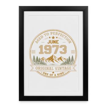 Vintage June 1973 - Original Perfection June 1973 - Framed poster (27 × 37 cm) - black - Front