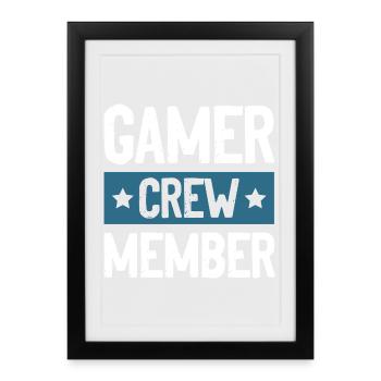 Gamer Crew - Framed poster (27 × 37 cm) - black - Front