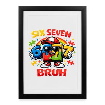 Frère qui dit drôle, rétro vintage Jeunesse, langage de la - Affiche encadrée (27 × 37 cm) - noir - Devant
