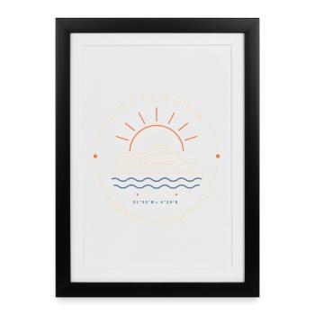 Rotterdam Harbor Yacht Emblem | North Sea Gateway - Framed poster (27 × 37 cm) - black - Front