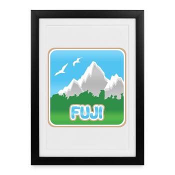 Mount Fuji - Framed poster (27 × 37 cm) - black - Front