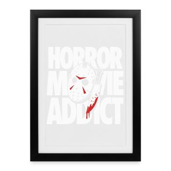 Horror Movie Addict Slasher Fan Design - Framed poster (27 × 37 cm) - black - Front