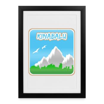 Mount Kinabalu - Framed poster (27 × 37 cm) - black - Front