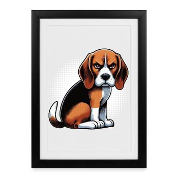 Beagle Beagle owner Beagle owner beagle dog - Framed poster (27 × 37 cm) - black - Front