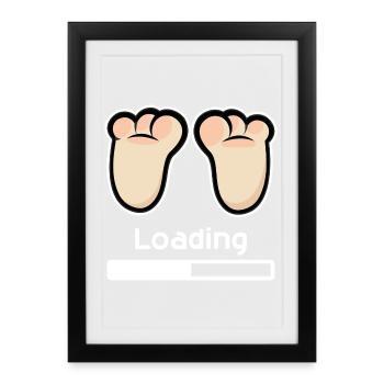 Loading... - Framed poster (27 × 37 cm) - black - Front