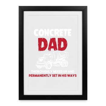 Concrete Concrete Paver Concrete Mixer - Framed poster (27 × 37 cm) - black - Front