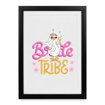 T-shirt de la tribu Bachelorette - Affiche encadrée (27 × 37 cm) - noir - Devant