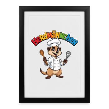 Koch Suricate - Affiche encadrée (27 × 37 cm) - noir - Devant