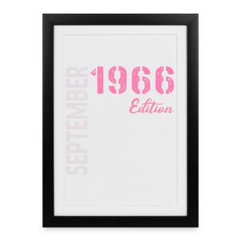 60e anniversaire, septembre 1966 - Affiche encadrée (27 × 37 cm) - noir - Devant