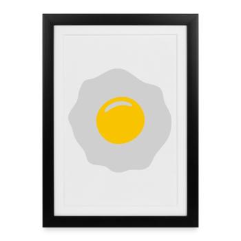 egg ei spiegelei - Affiche encadrée (27 × 37 cm) - noir - Devant