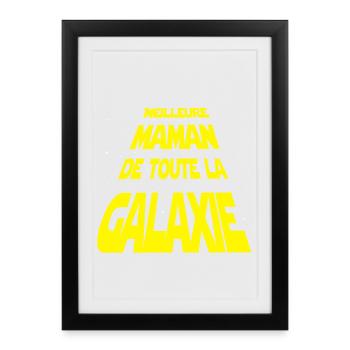 Meilleur maman de la galaxie - Affiche encadrée (27 × 37 cm) - noir - Devant