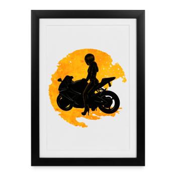 Motorcycle - Affiche encadrée (27 × 37 cm) - noir - Devant