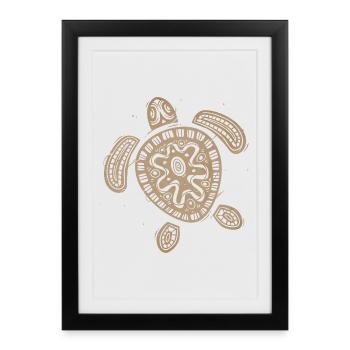 Hawaii Turtle - Framed poster (27 × 37 cm) - black - Front