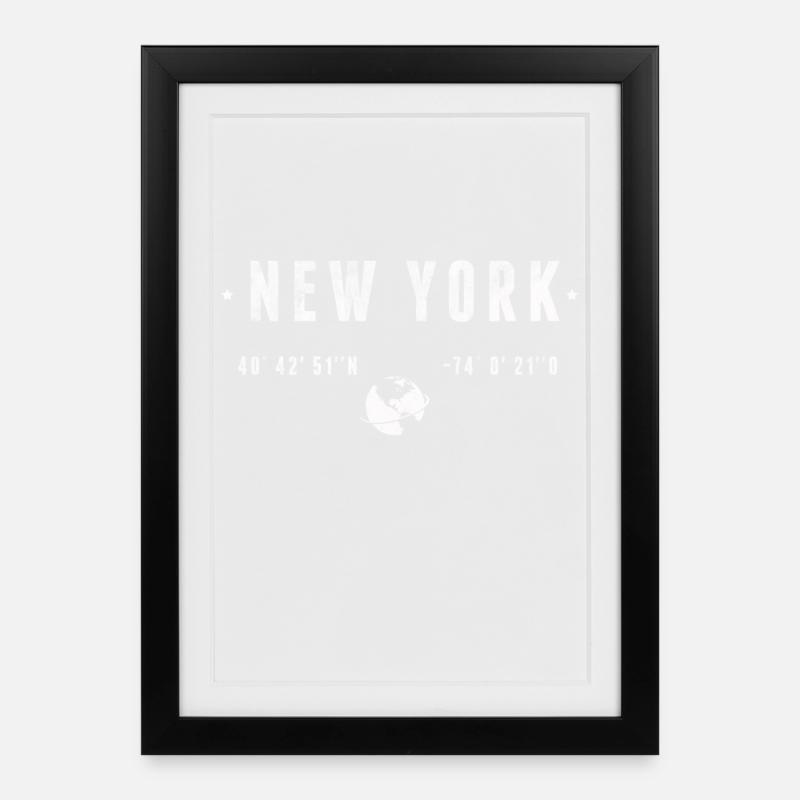 New York - Framed poster (27 × 37 cm) - black
