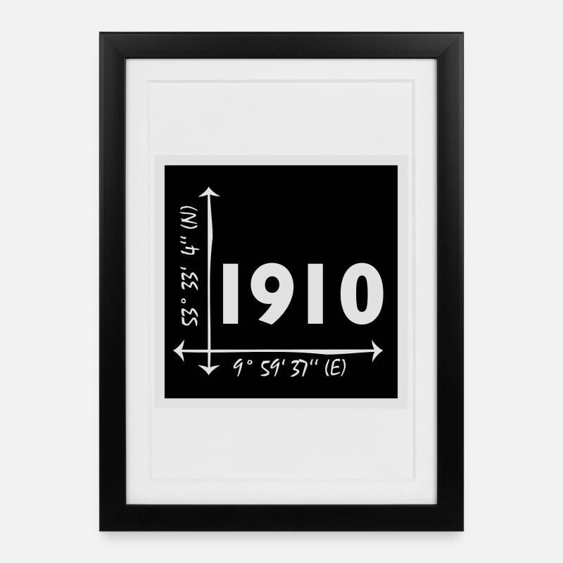 St. Pauli - Gerahmtes Poster (27 × 37 cm) - Schwarz