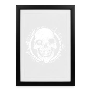 Halloween Maze, Halloween Skull, Creeper - Framed poster (27 × 37 cm) - black - Front
