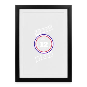 Fière D'être Du 12 Aveyron France - Affiche encadrée (27 × 37 cm) - noir - Devant