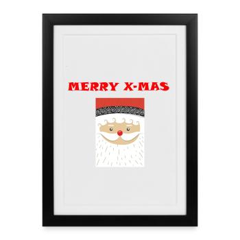 Merry X mas avec Nicholas - Affiche encadrée (27 × 37 cm) - noir - Devant