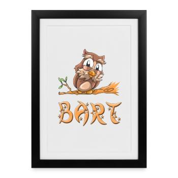 Owl Beard - Framed poster (27 × 37 cm) - black - Front