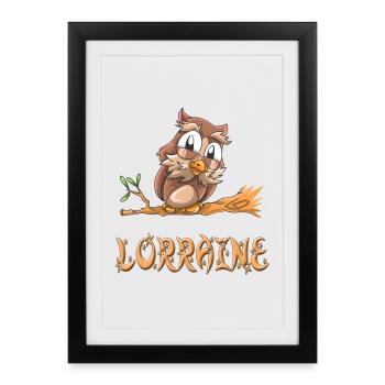 Chouette Lorraine - Affiche encadrée (27 × 37 cm) - noir - Devant