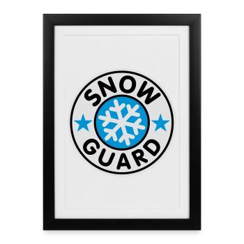 Snow Guard | Schnee Wache - Affiche encadrée (27 × 37 cm) - noir - Devant