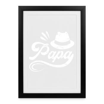 Dad Shirt Pap Dad Father's Day Gift Idea - Framed poster (27 × 37 cm) - black - Front