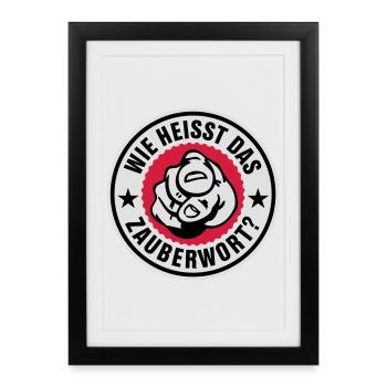 Wie heisst das Zauberwort - Framed poster (27 × 37 cm) - black - Front