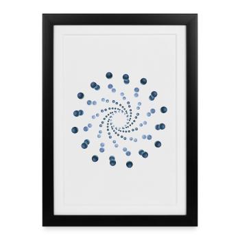 atome - cellulaire deux - Affiche encadrée (27 × 37 cm) - noir - Devant