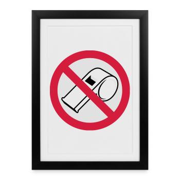 Anti Schiri | Schiedsrichter | Pfeife | Pfeife - Framed poster (27 × 37 cm) - black - Front