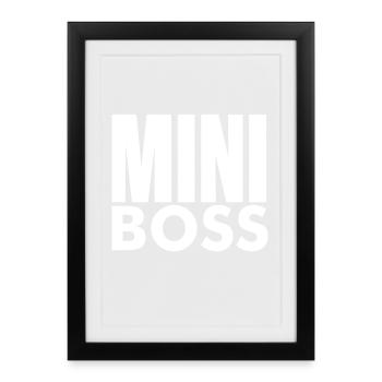 Sohn Tochter Baby Kleinkind Partnerlook Familie - Gerahmtes Poster (27 × 37 cm) - Schwarz - Vorne