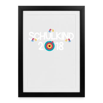 Kita graduate school child enrollment in kindergarten - Framed poster (27 × 37 cm) - black - Front