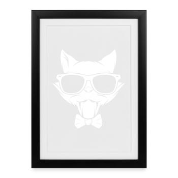 Cat kitten meow domestic cat cat eye cat dam - Framed poster (27 × 37 cm) - black - Front