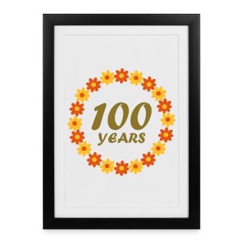 100 years - Framed poster (27 × 37 cm) - black - Front