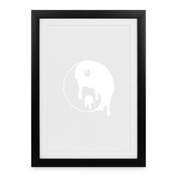 Yin Yang - Affiche encadrée (27 × 37 cm) - noir - Devant