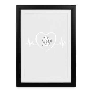 beer - Framed poster (27 × 37 cm) - black - Front