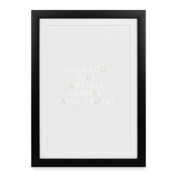 Monaco - Affiche encadrée (27 × 37 cm) - noir - Devant