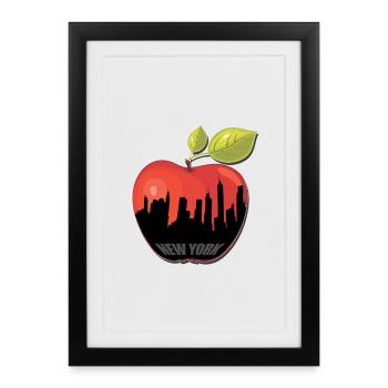 BIG APPLE - Affiche encadrée (27 × 37 cm) - noir - Devant