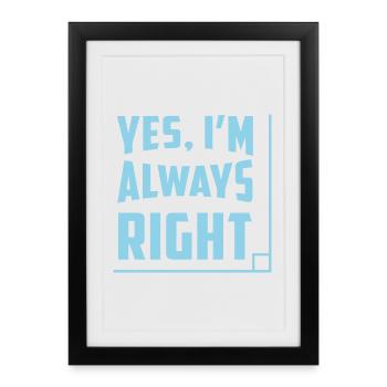 professeur de maths drôle - Affiche encadrée (27 × 37 cm) - noir - Devant