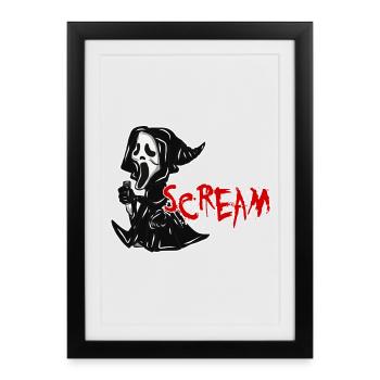 Scream Halloween Gift - Framed poster (27 × 37 cm) - black - Front