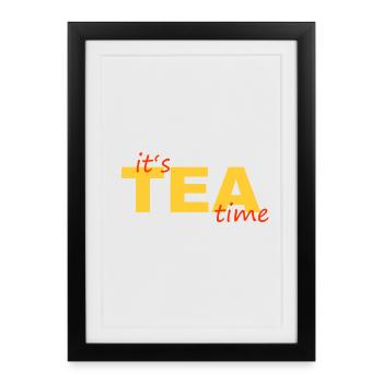 L’heure du thé - Affiche encadrée (27 × 37 cm) - noir - Devant