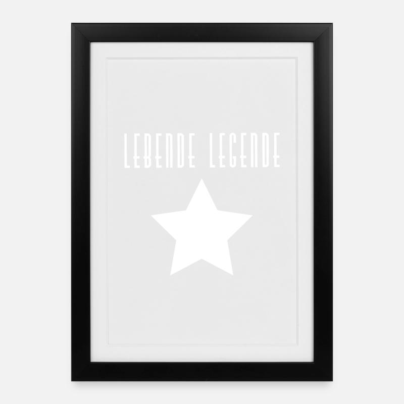Living legend - Framed poster (27 × 37 cm) - black
