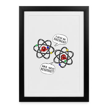 science - Framed poster (27 × 37 cm) - black - Front