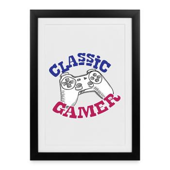 Game gambling game console gift - Framed poster (27 × 37 cm) - black - Front