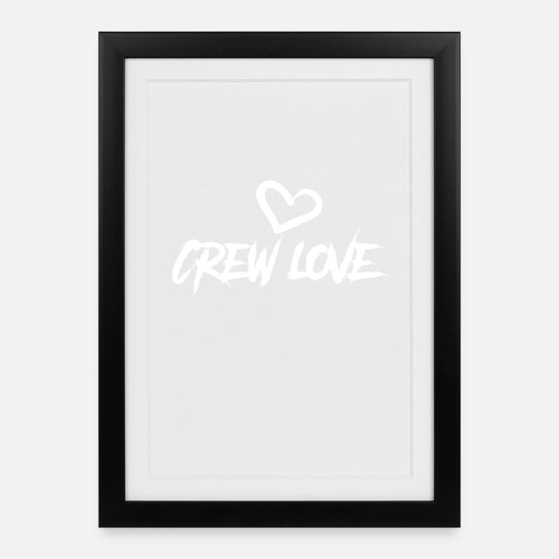 crew love - Framed poster (27 × 37 cm) - black