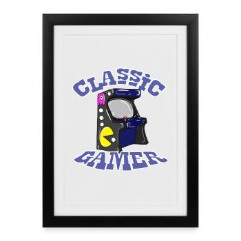 Cadeau de jeu - Affiche encadrée (27 × 37 cm) - noir - Devant