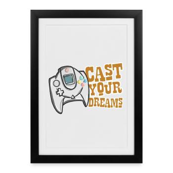 Game gambling gift - Framed poster (27 × 37 cm) - black - Front